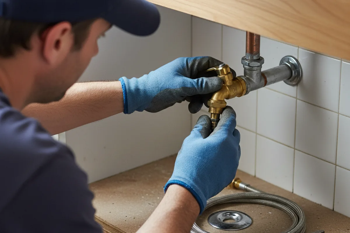 Shutoff valve and fitting work during Faucet and Fixture Repair in Temple